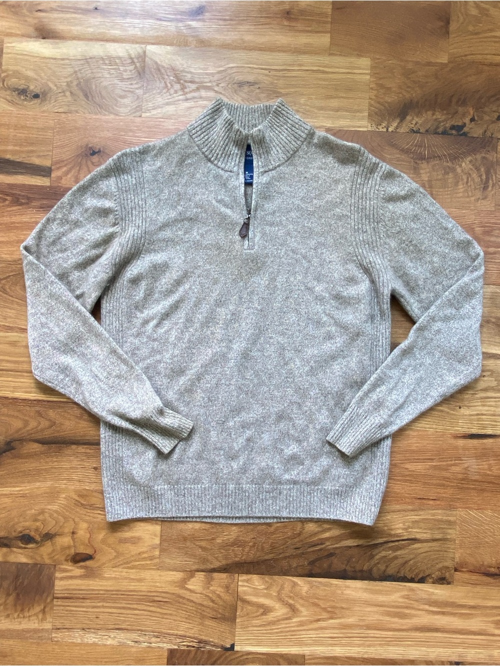 Lauren Ralph Lauren Men's Zip-Neck Sweater in Heather Taupe